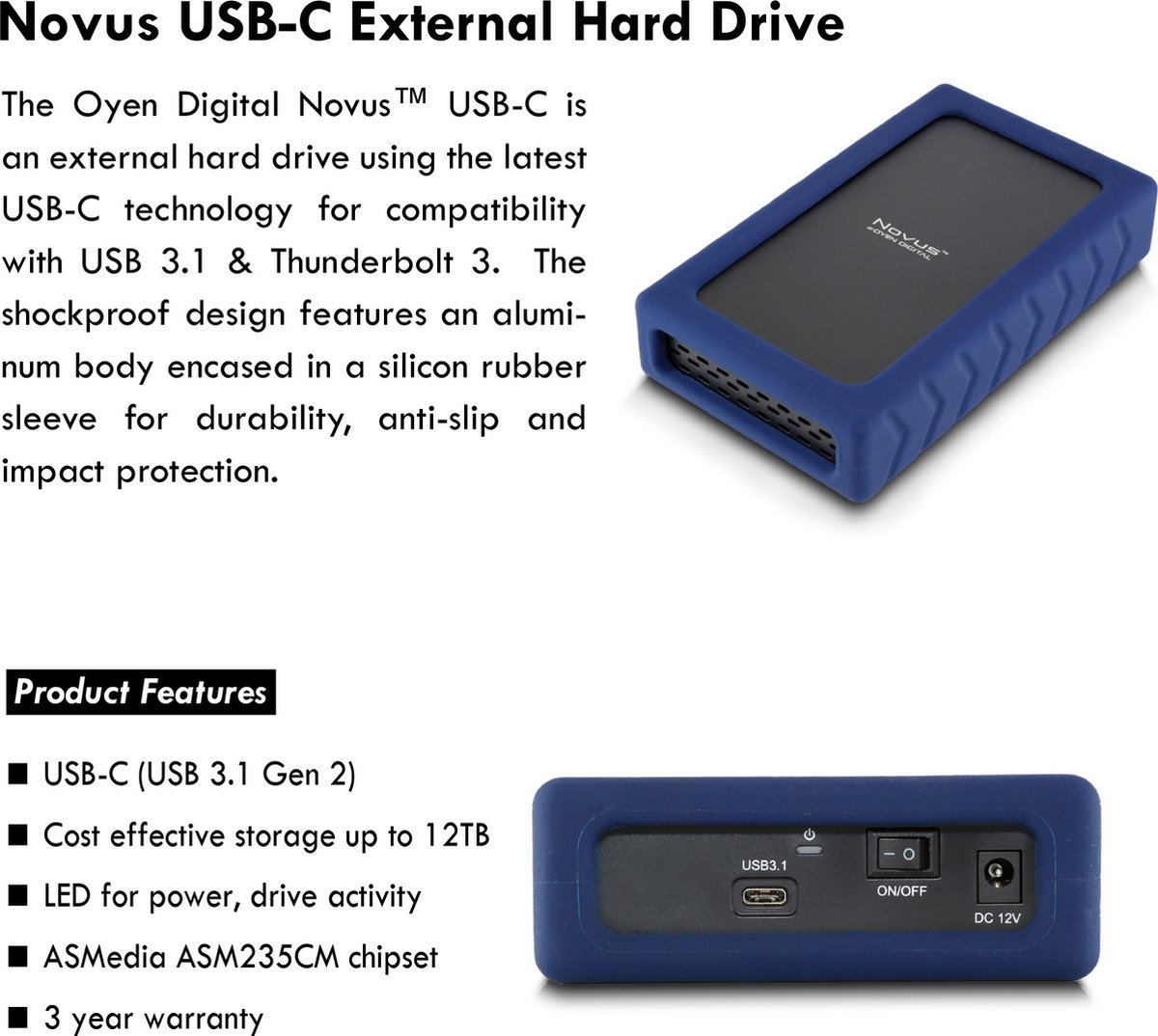 Oyen Digital Novus Usb-C Hdd - 10Tb externe opslag - afbeelding 9