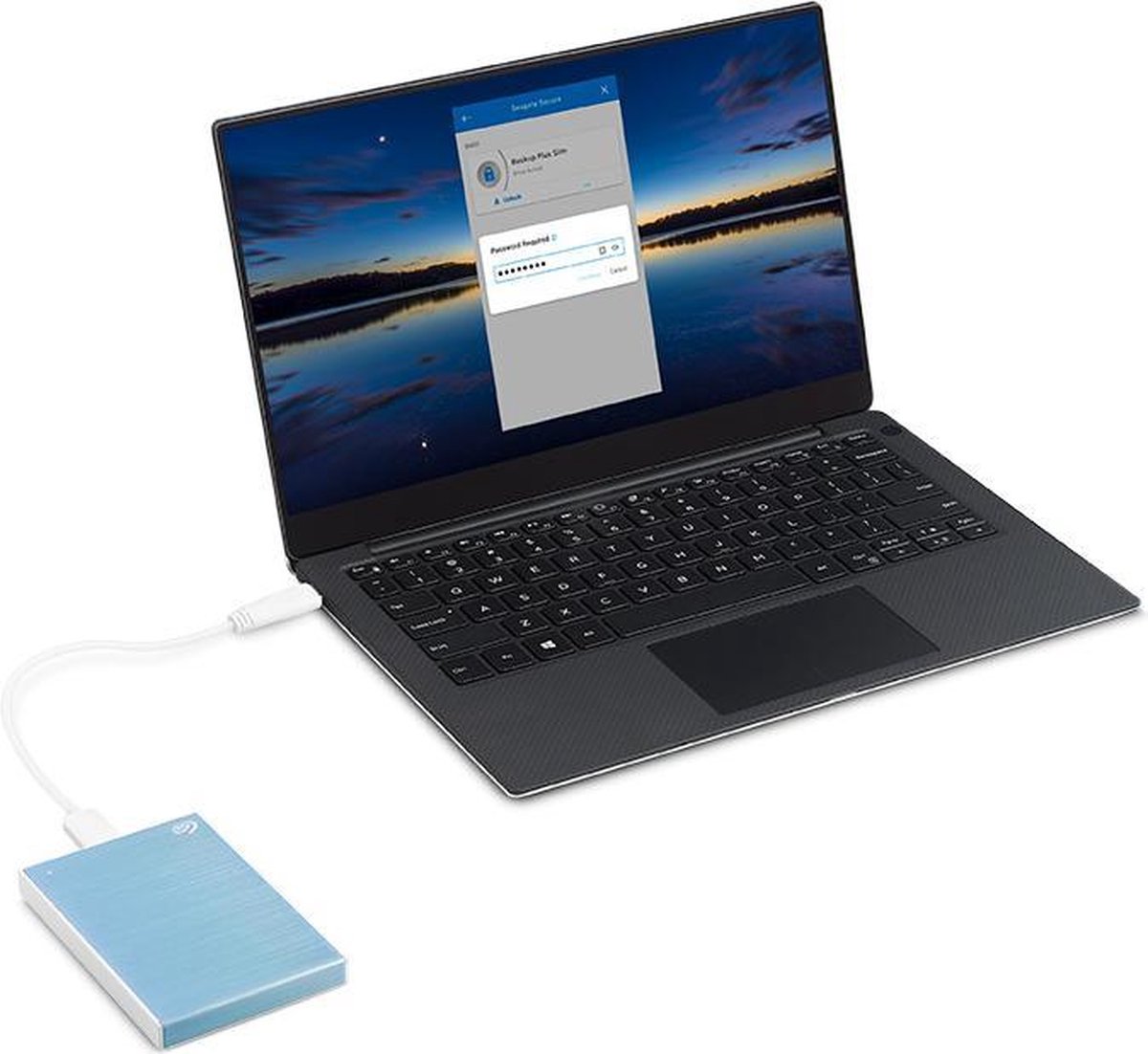 One Touch Draagbare Externe HDD met Wachtwoordbeveiliging, 1TB, Blauw - afbeelding 6