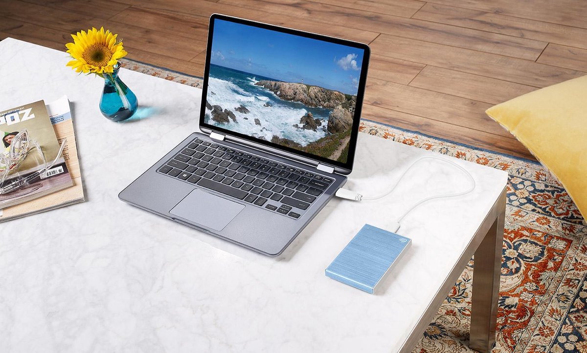 One Touch Draagbare Externe HDD met Wachtwoordbeveiliging, 1TB, Blauw - afbeelding 7