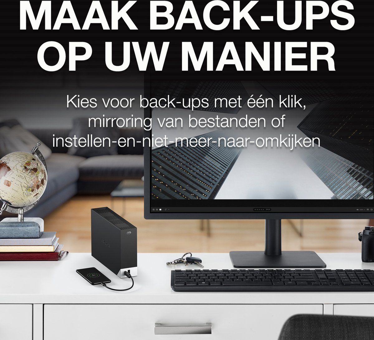 One Touch Hub 16TB USB 3.0 External Desktop Hard Drive - afbeelding 5