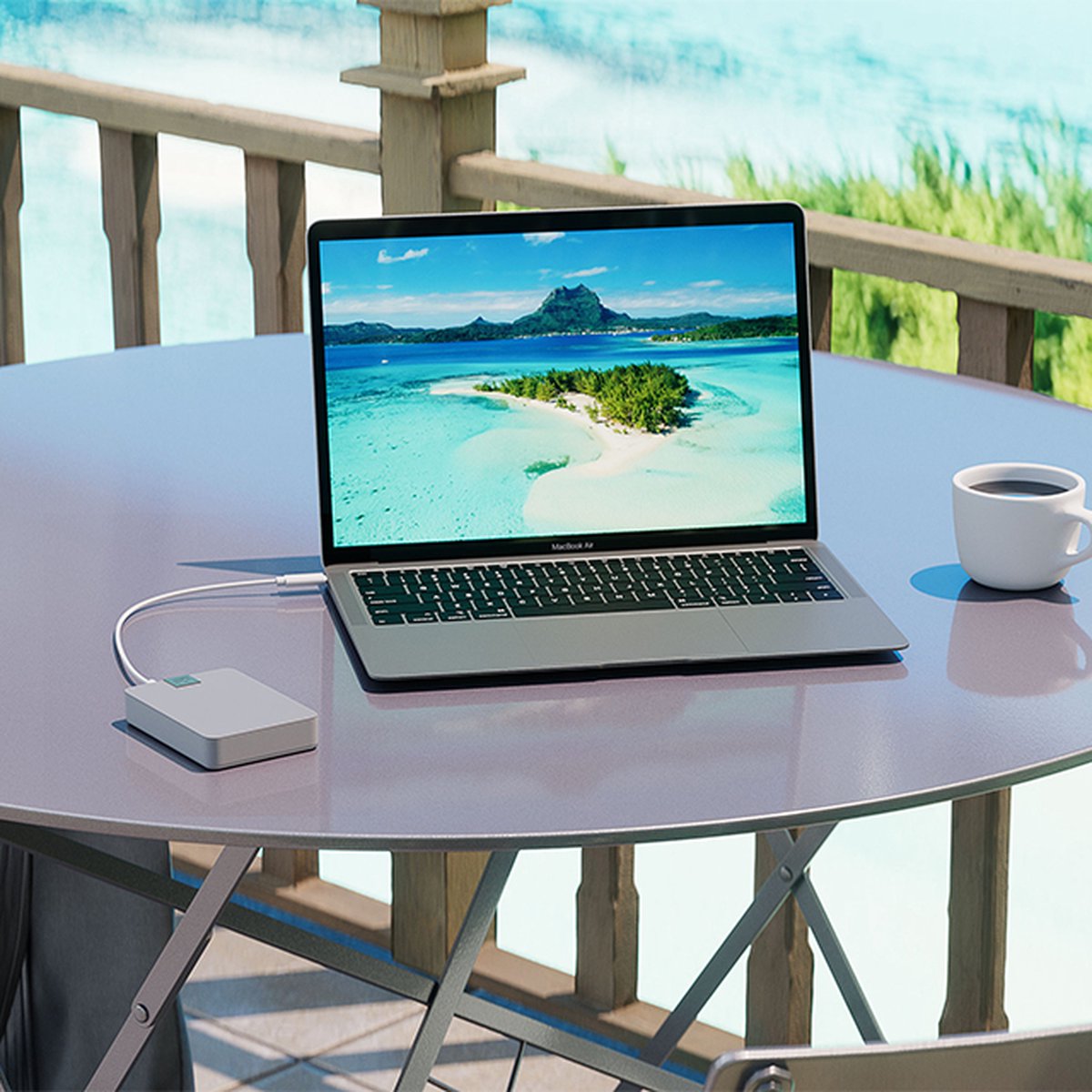 Ultra Touch Portable Hard Drive 4TB Pebble Grey - afbeelding 5