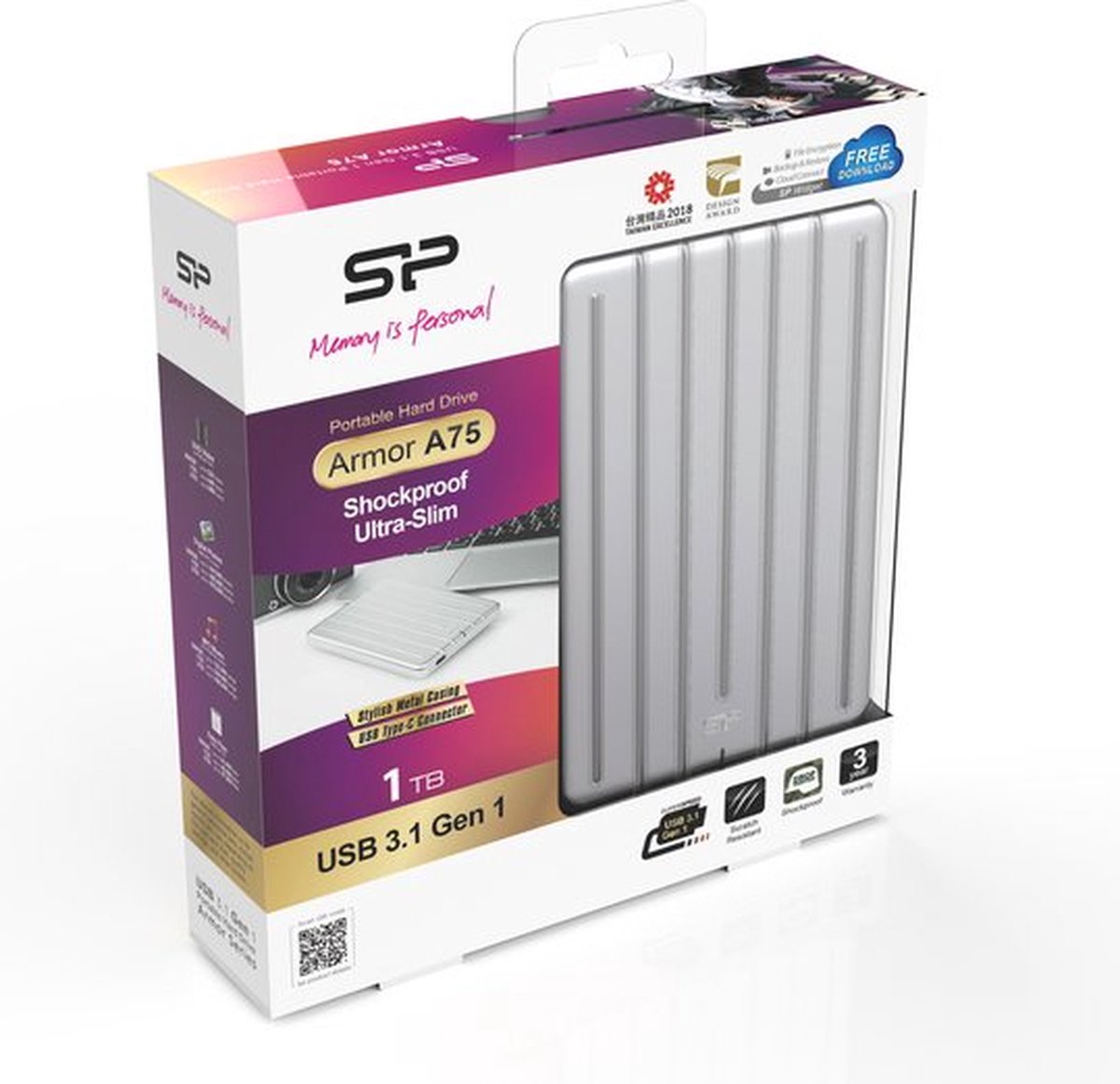 Silicon Power 1Tb Rugged Armor A75 Schokbestendig, 2.5 Inch Type-C/ Usb 3.0 externe opslag - afbeelding 10