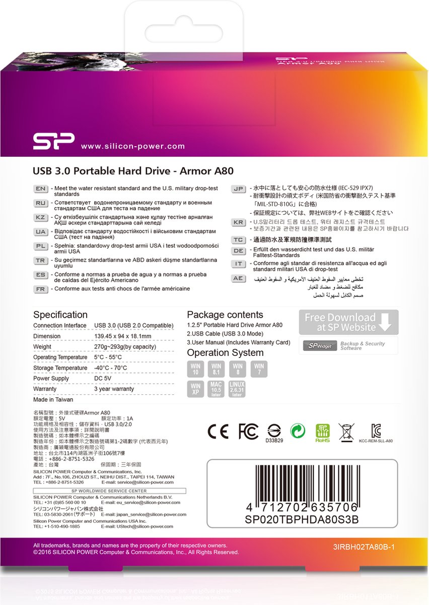 Silicon Power Armor A65 - Externe Harde Schijf - 2 Tb externe opslag - afbeelding 6