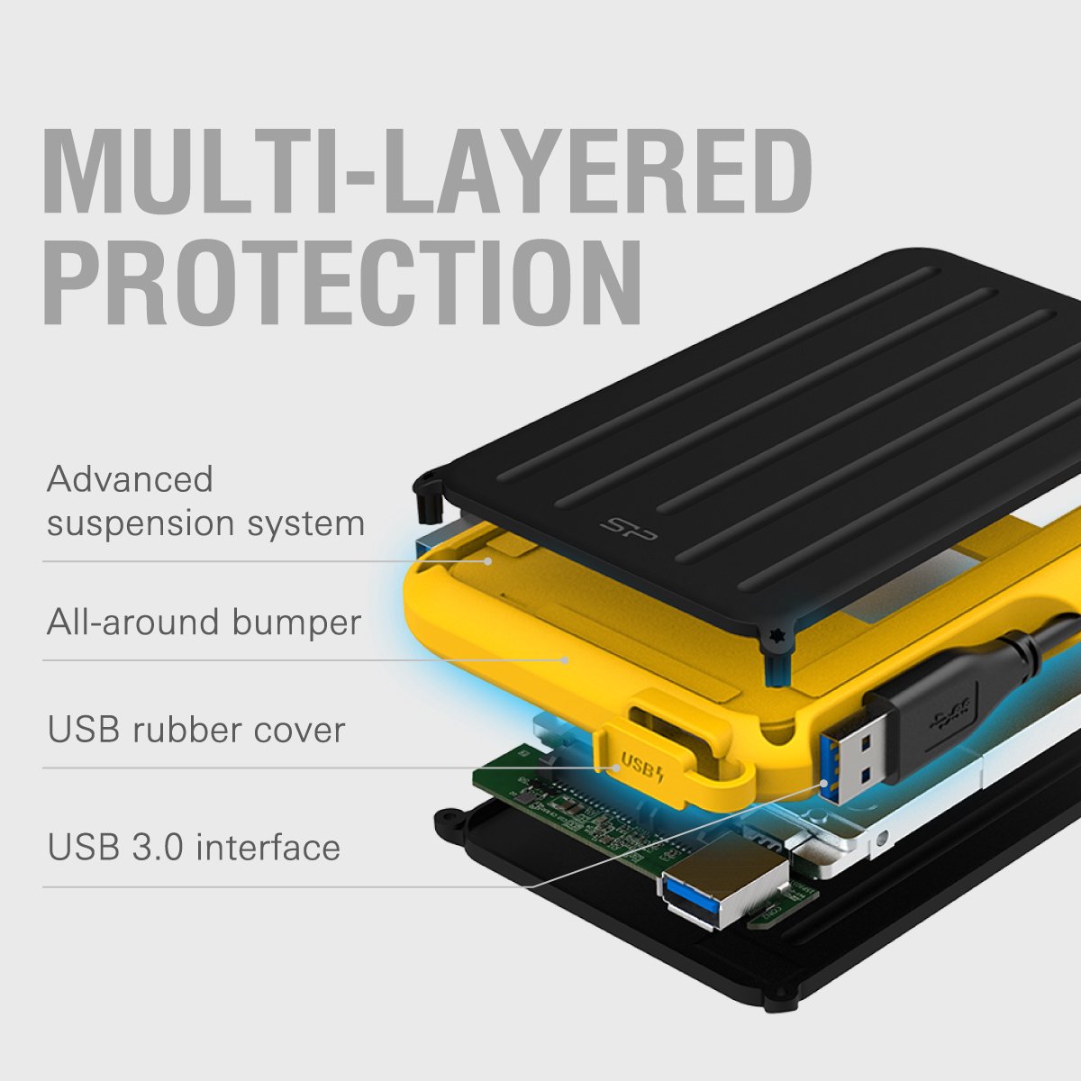 Silicon Power - Armor A66 - Portable Usb 3.2 - Externe Harde Schijf - 5Tb - externe opslag - afbeelding 2