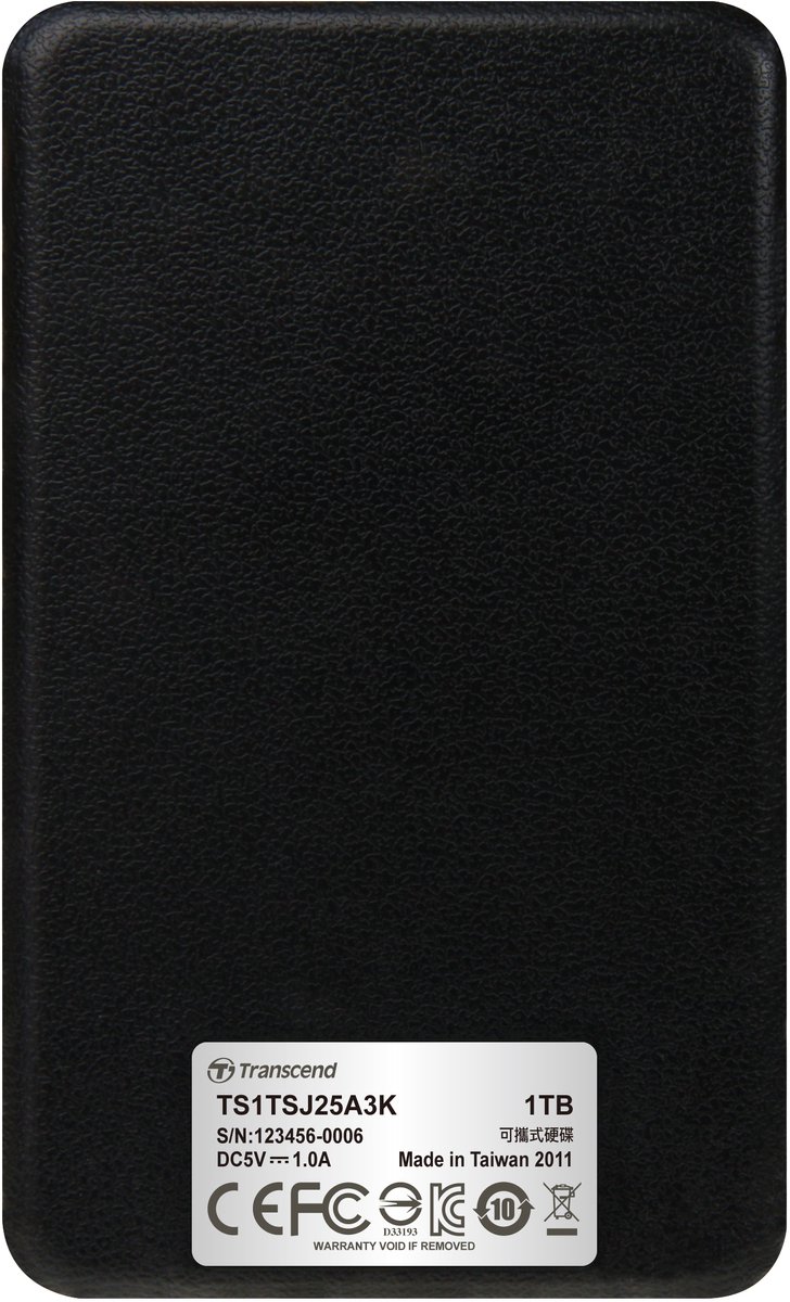 Transcend Storejet 25A3 1Tb Usb 3.0 Zwart externe opslag - afbeelding 2