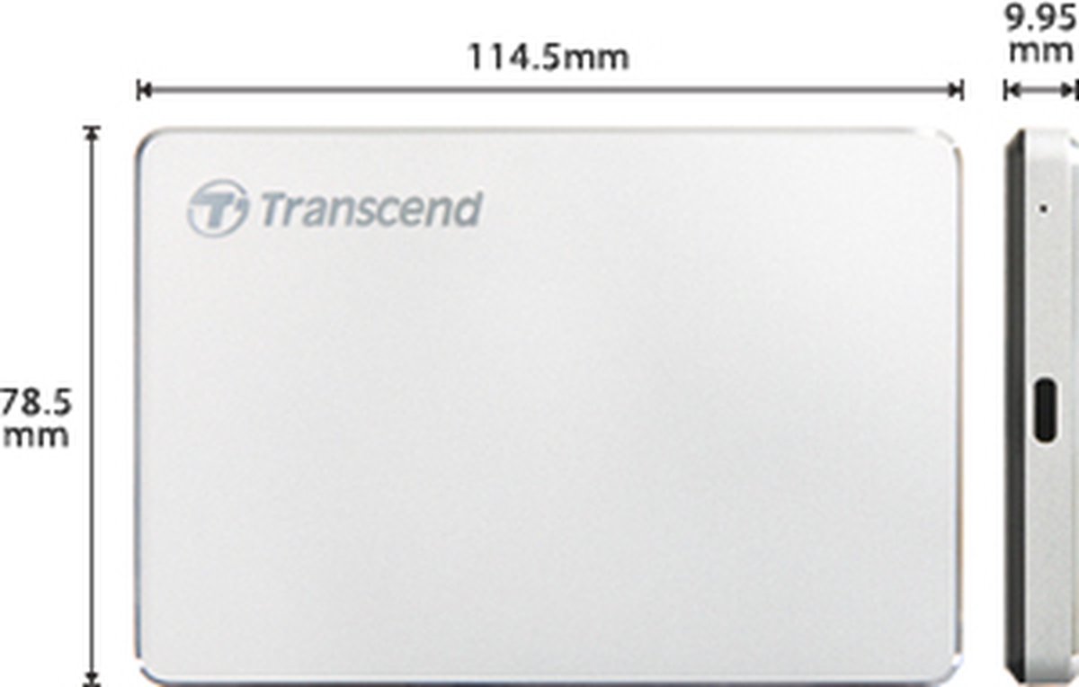 Transcend Storejet 25C3S – 2 Tb Externe Harde Schijf (2,5 Inch) – Usb-C externe opslag - afbeelding 7