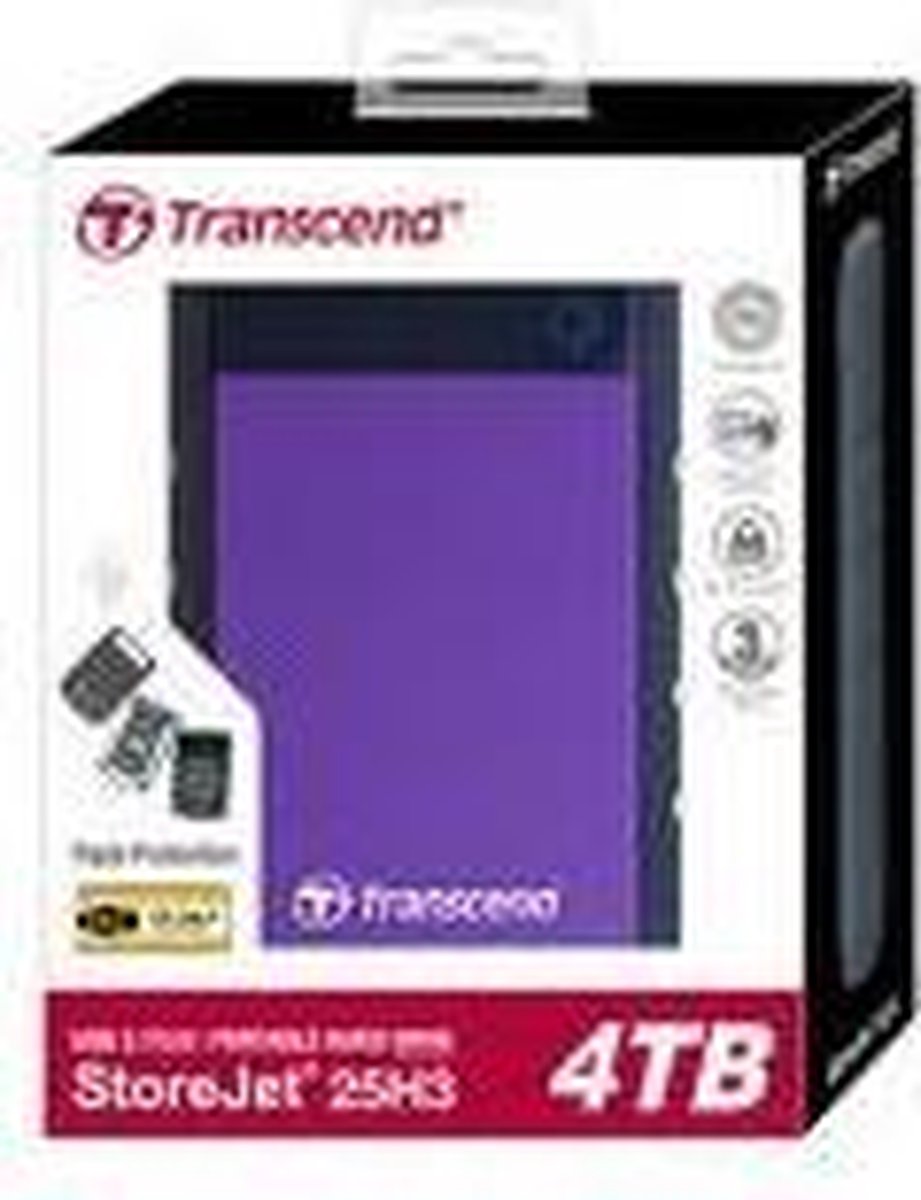 Transcend Storejet 25H3 Rugged - Externe Harde Schijf - 4 Tb externe opslag - afbeelding 7