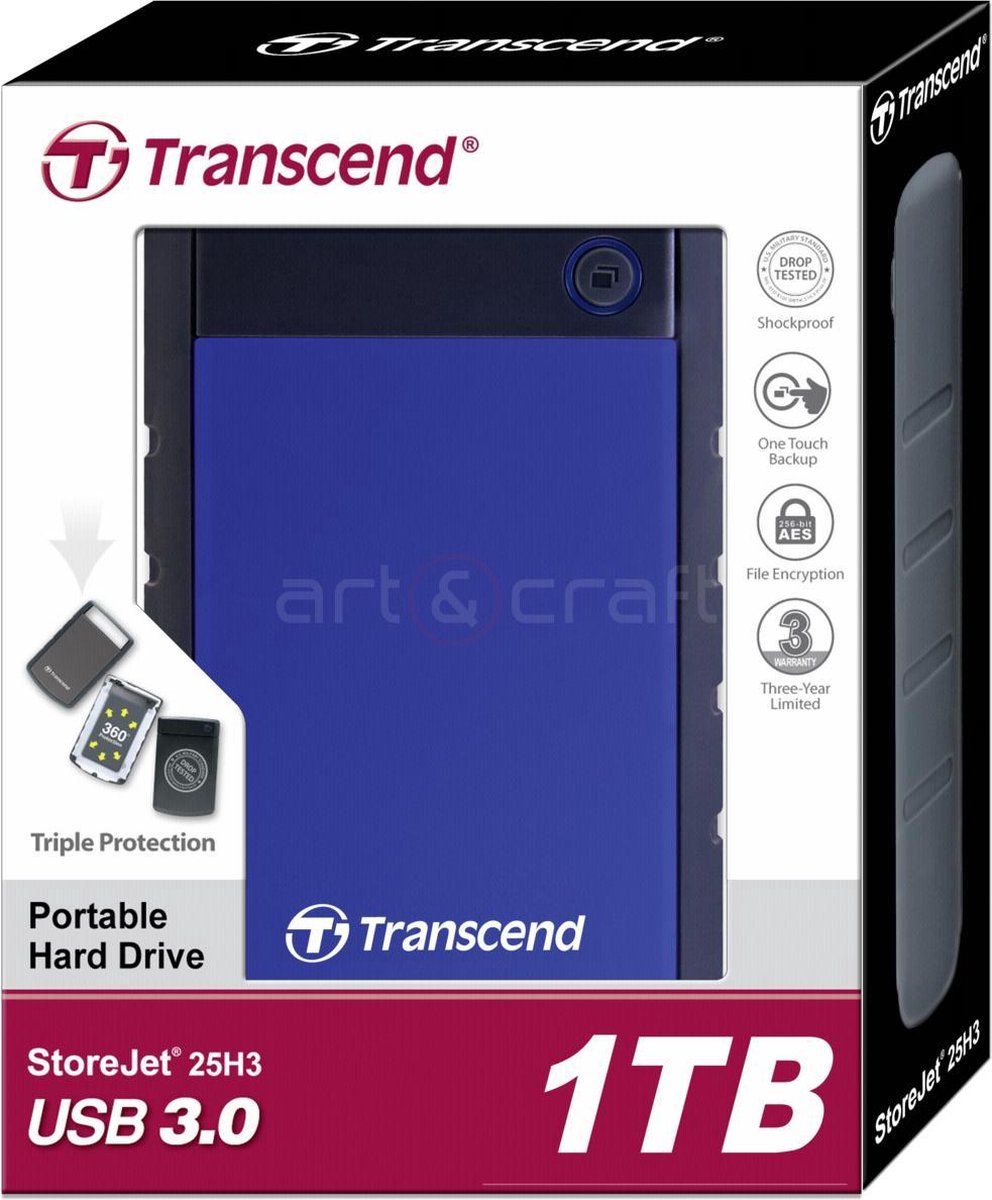 Transcend Storejet 25H3 Rugged - Externe Harde Schijf - 1Tb externe opslag - afbeelding 8