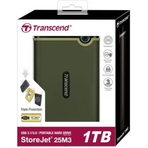 StoreJet 25M3G 1TB Military Green Portable Hard Drive - afbeelding 3