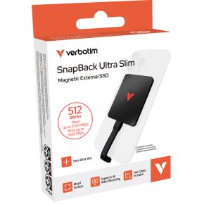 Verbatim 32335 externe solide state dri 2 orig - Verbatim SnapBack Ultra Slim External Black 512GB Externe SSD (Black)
