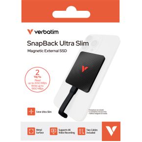 SnapBack Ultra Slim SSD 2TB, USB 3.2 Gen 2x2, 2050MB/s lezen, 1900MB/s schrijven - afbeelding 2