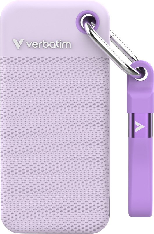 Verbatim pocket ssd zomereditie paars m 1659582 - Verbatim Pocket Colour Edition Paars USB 3.2 1TB Externe SSD (White)
