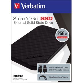 Verbatim store n go 256gb externe ssd 4 orig - Verbatim Store 'n' Go Portable USB 3.2 Gen 1 256GB Externe SSD (Black)