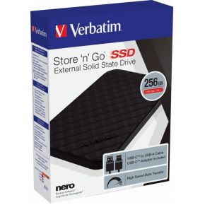 Verbatim store n go 256gb externe ssd 6 orig - Verbatim Store 'n' Go Portable USB 3.2 Gen 1 256GB Externe SSD (Black)