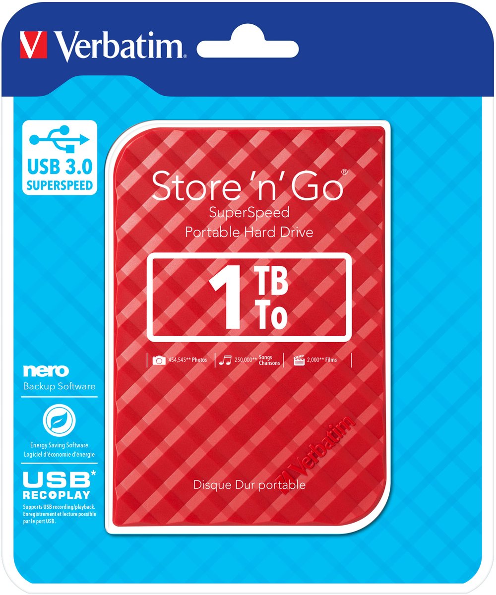 Verbatim Store 'N' Go - Externe Harde Schijf - 1 Tb externe opslag - afbeelding 4