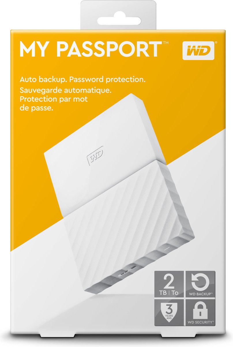 My Passport 2TB Portable Hard Drive Wit - afbeelding 9