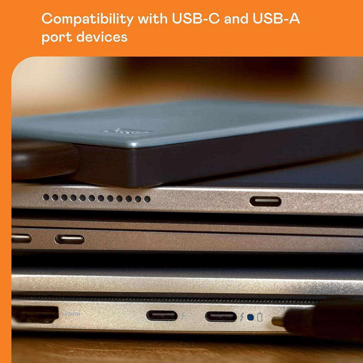 My Passport 2TB Portable USB-C Hard Drive Silicon Grey - afbeelding 5