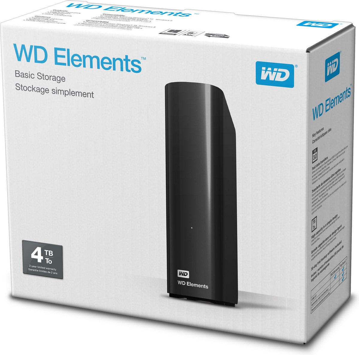 Western Digital Elements Desktop - Externe Harde Schijf - 4Tb externe opslag - afbeelding 8
