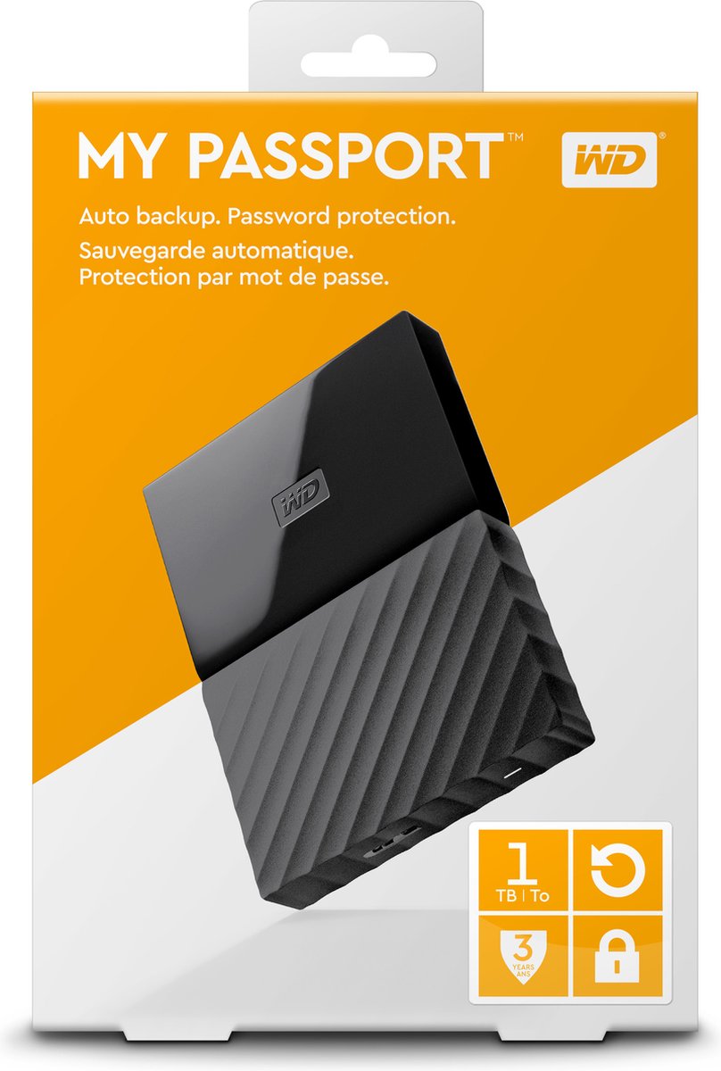 Western Digital My Passport Portable - Externe Harde Schijf - 1Tb - Zwart externe opslag - afbeelding 10