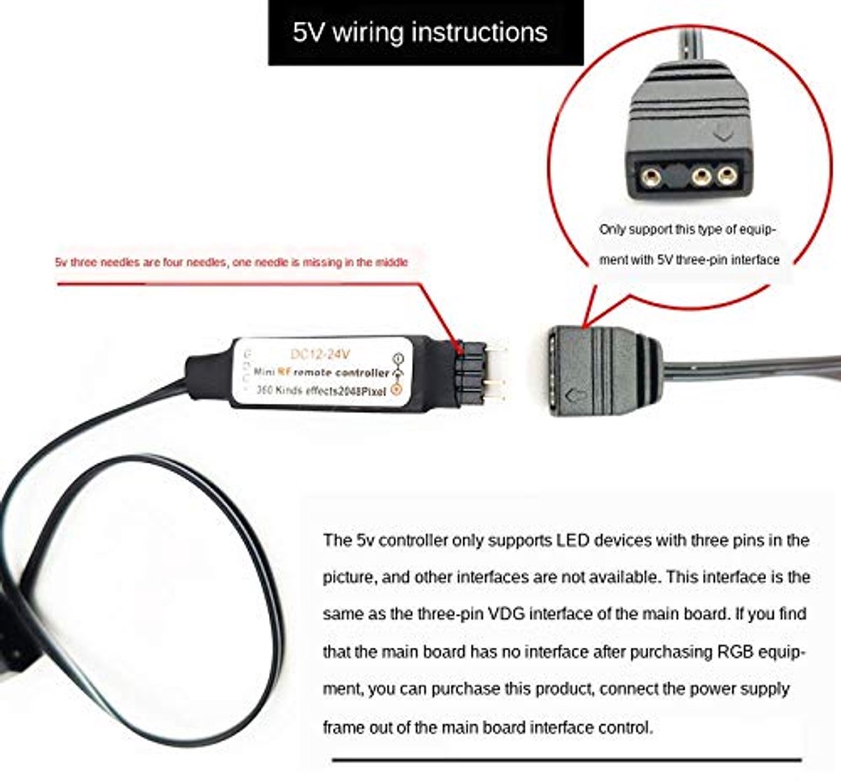 Rgb Computer Fan Controller Met Draadloze Afstandsbediening En ventilator controller - afbeelding 3