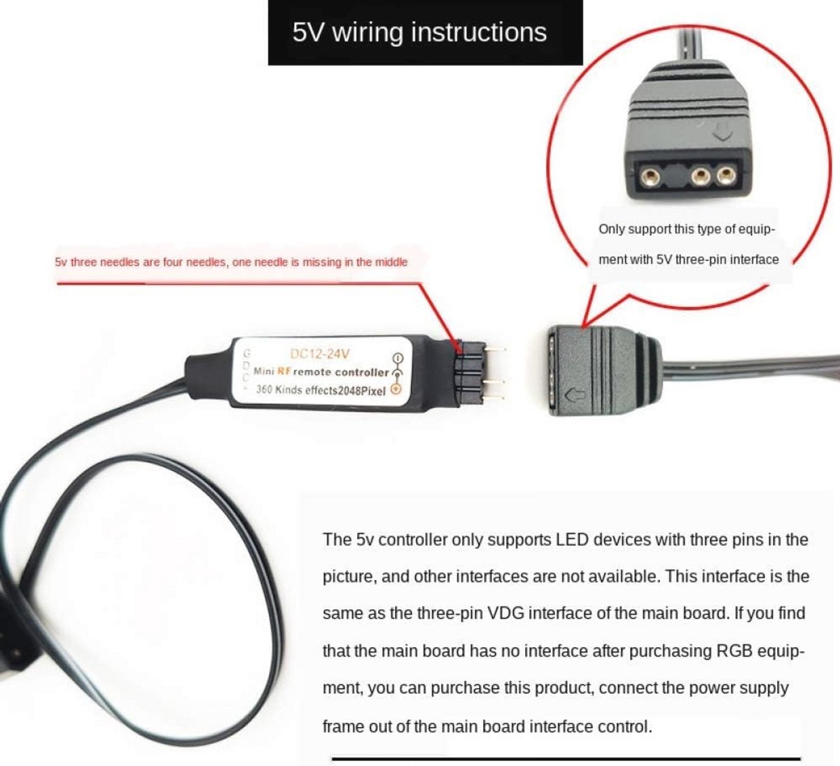 Rgb Computer Fan Controller Met Draadloze Afstandsbediening En ventilator controller - afbeelding 4