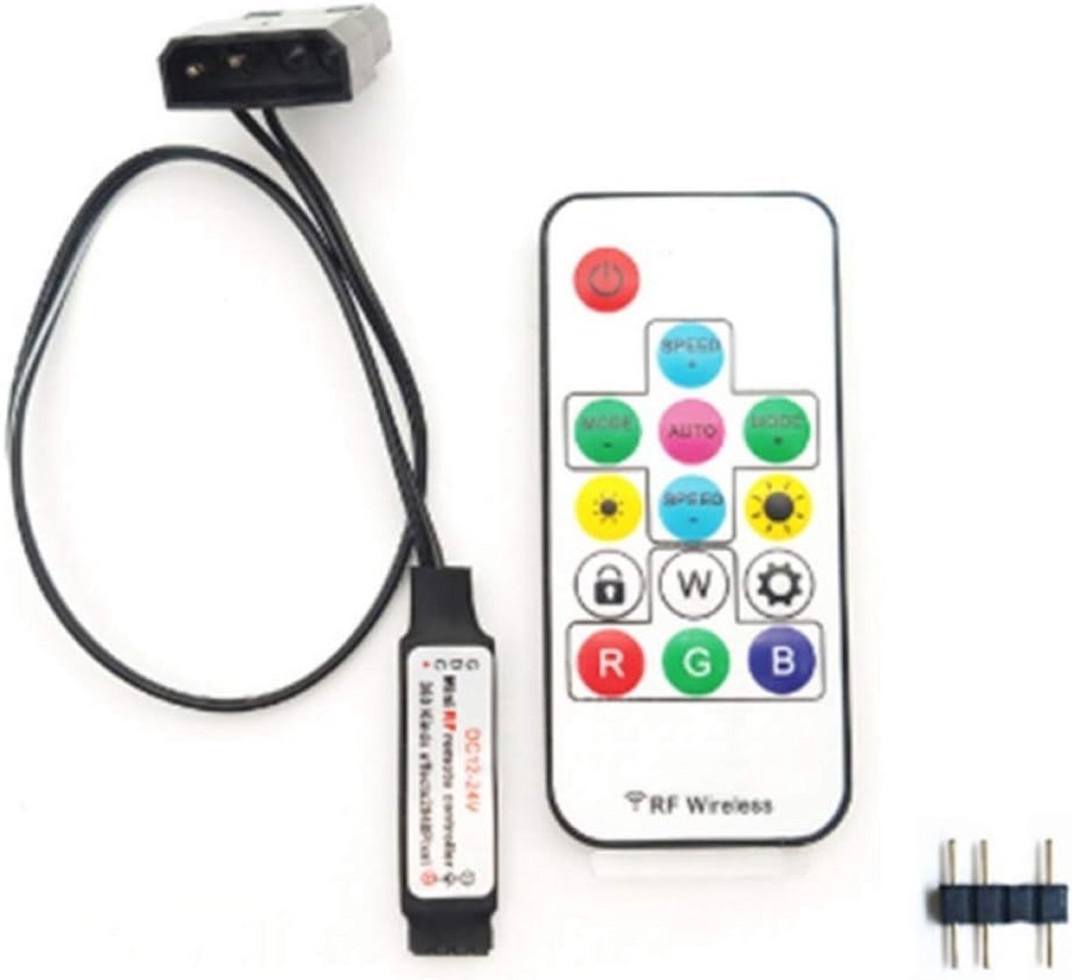 RGB Rgb Computer Fan Controller Met Draadloze Afstandsbediening En Helderheidsregeling