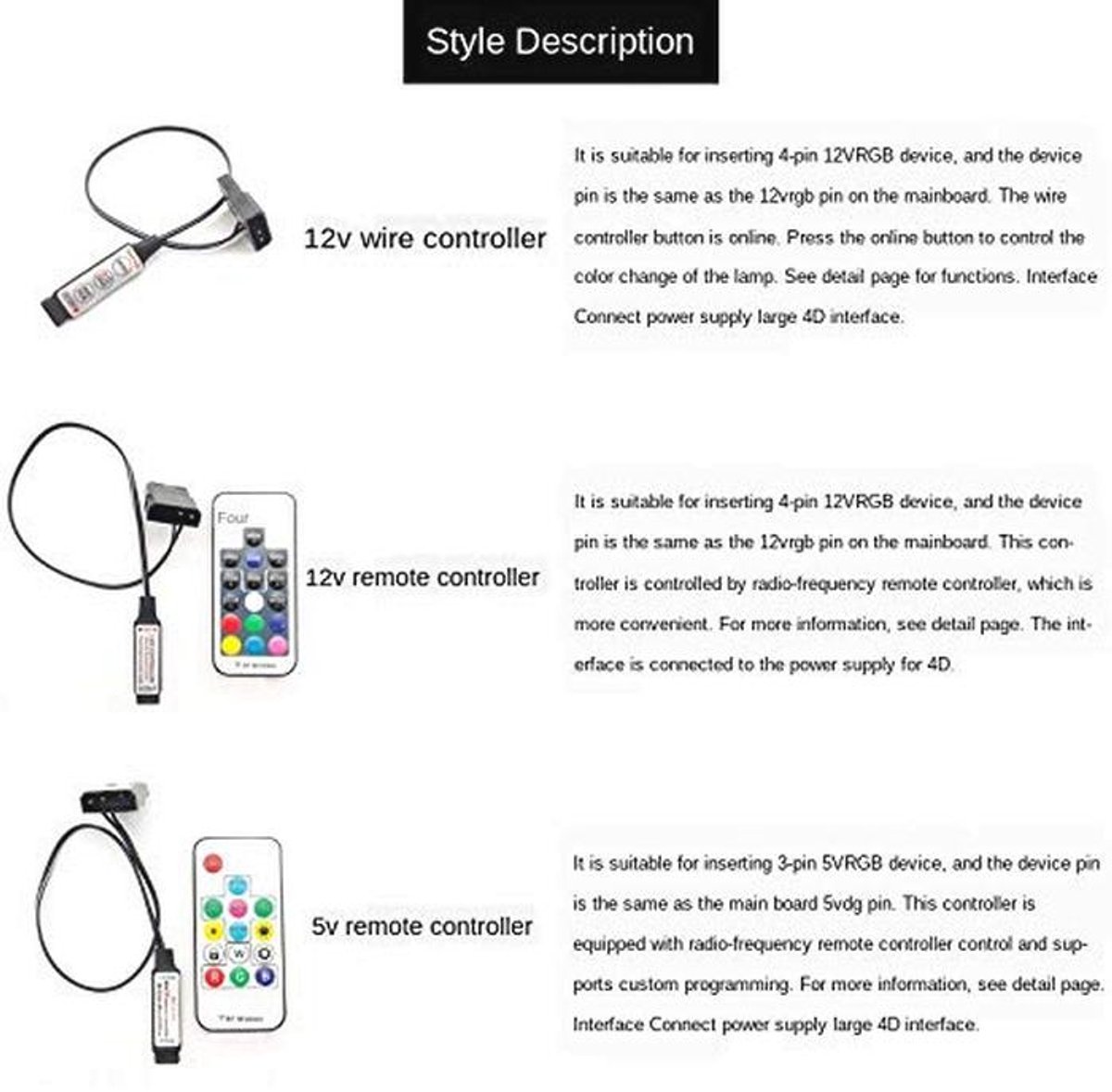 Rgb Computer Fan Controller Met Draadloze Afstandsbediening En ventilator controller - afbeelding 7