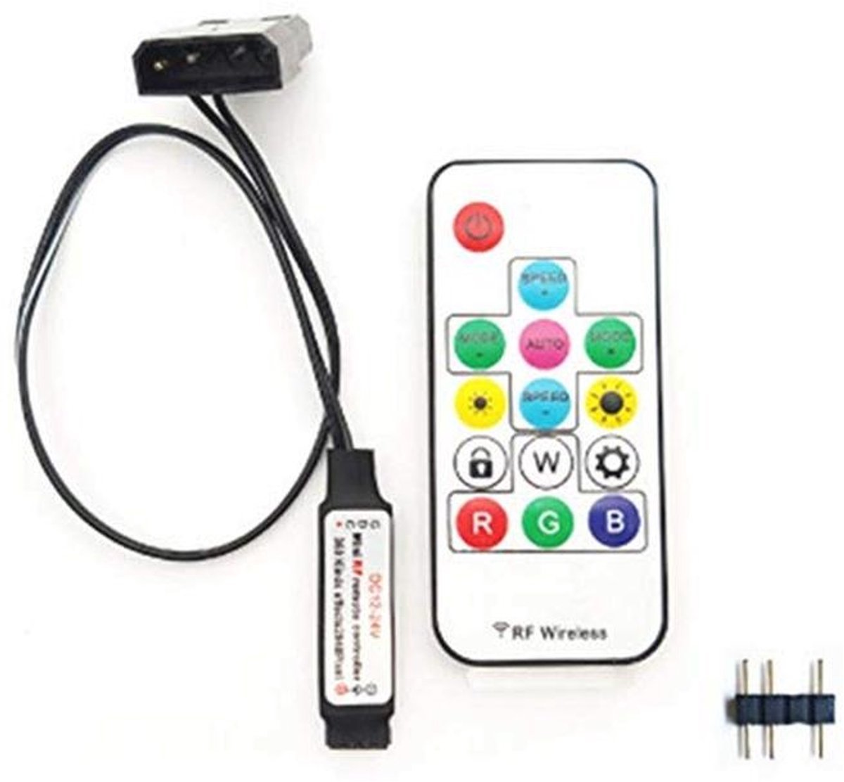 RGB Rgb Computer Fan Controller Met Draadloze Afstandsbediening En Helderheidsregeling