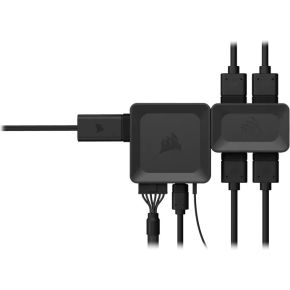 Corsair icue link 4 way splitter 3 orig - Corsair CX-9070015-WW Fansplitter (zwart)