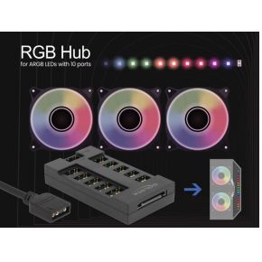 RGB Hub for ARGB LEDs with 10 ports - afbeelding 3