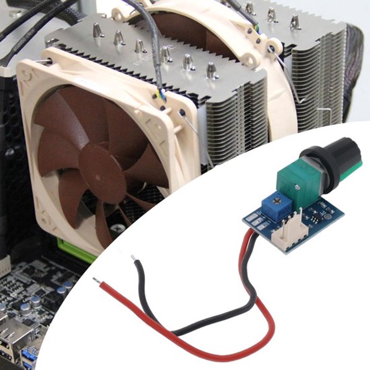 Karzo - Dc12V Pwm Fan Snelheid Controller Met Push Switch Voor Server Koeling - ventilator controller - afbeelding 4