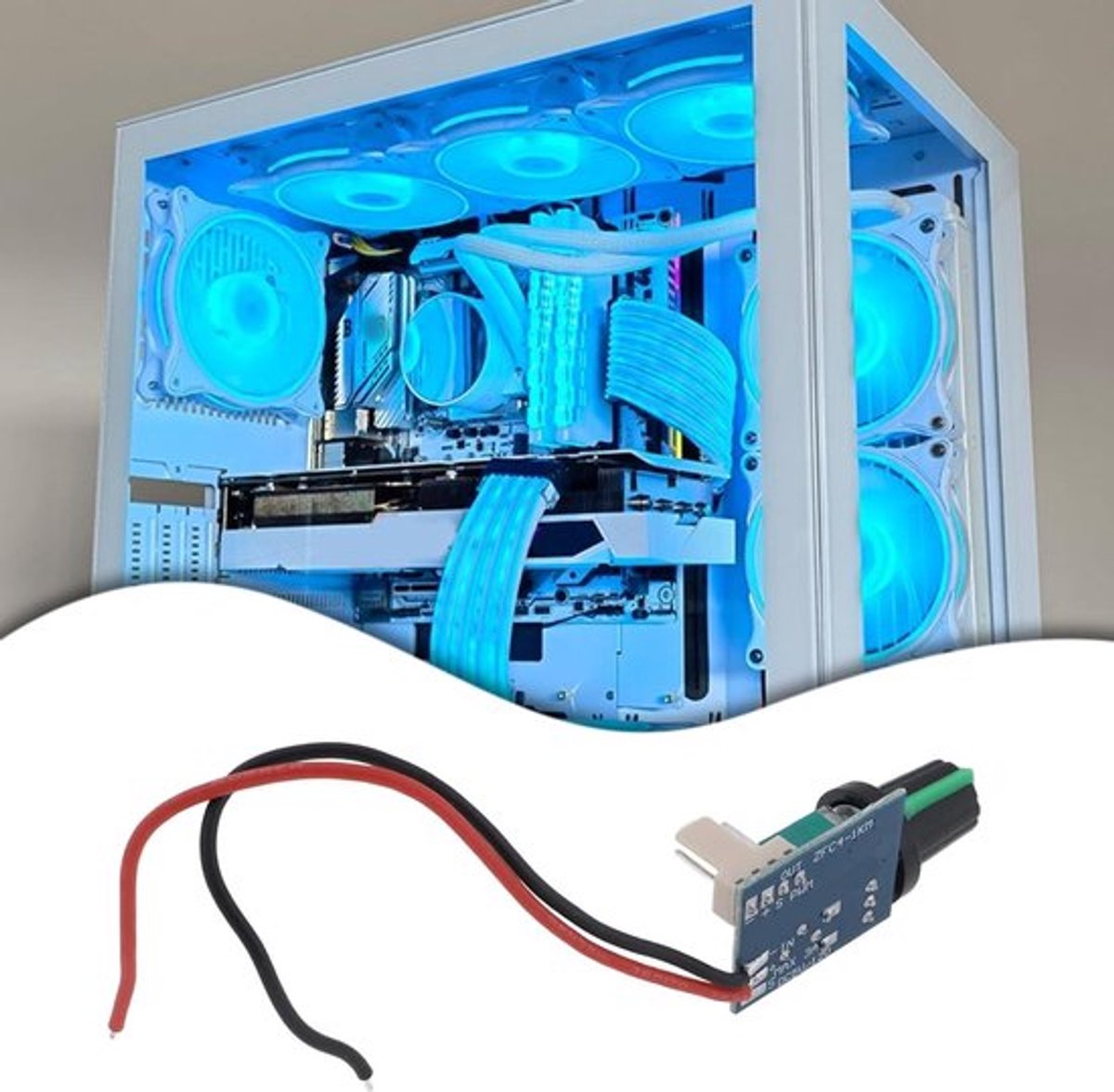 Karzo - Dc12V Pwm Fan Snelheid Controller Met Push Switch Voor Server Koeling - ventilator controller - afbeelding 6