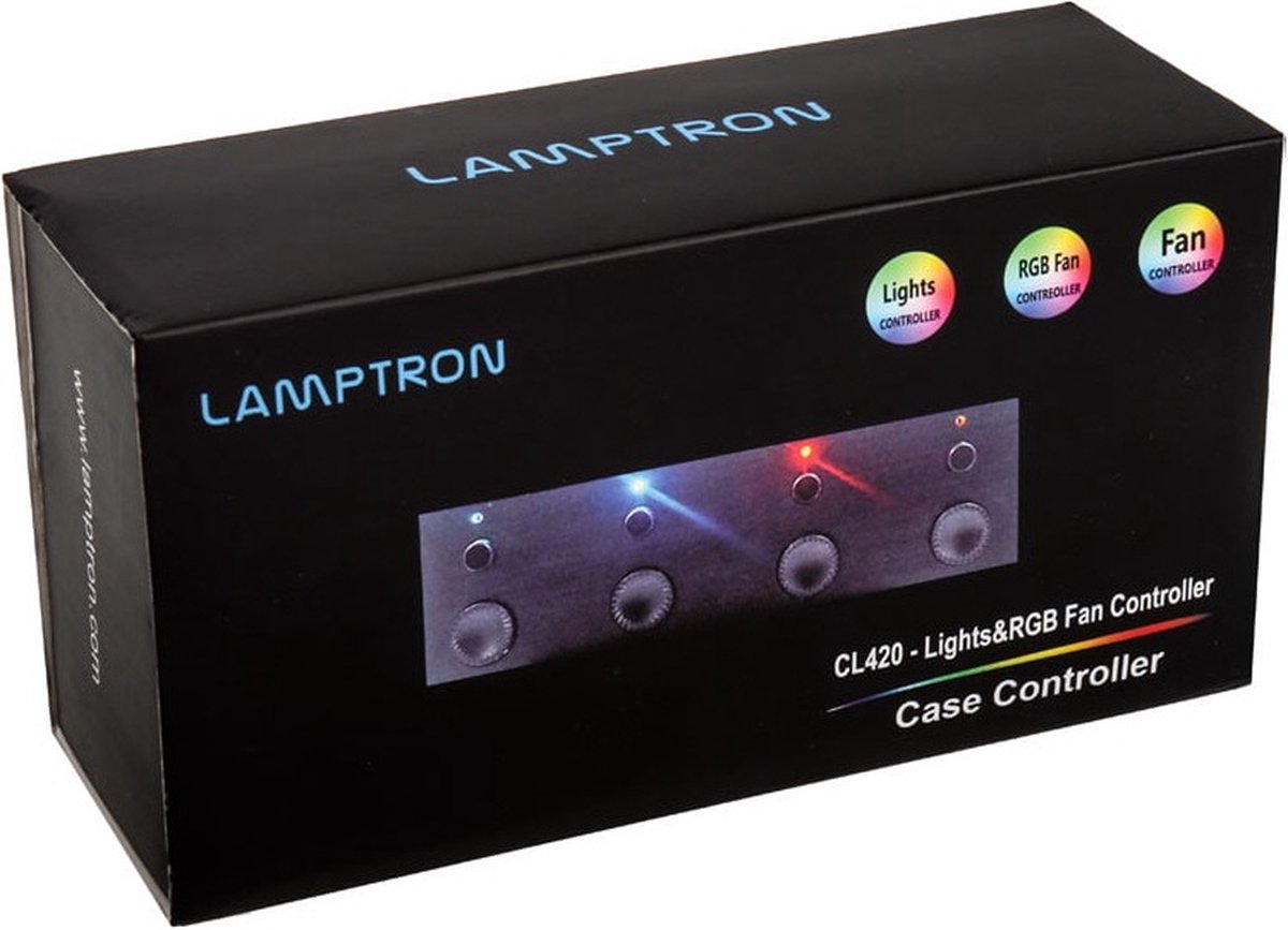Lamptron Rgb & Fan Controller 5.25 Inch - Zwart ventilator controller - afbeelding 3