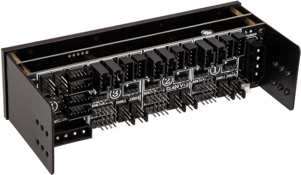Lamptron Rgb & Fan Controller 5.25 Inch - Zwart ventilator controller - afbeelding 4