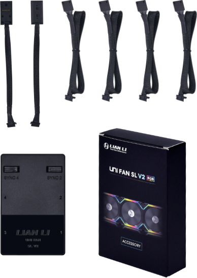 Lian li lian li uni hub sl black 3 orig - Lian Li UNI HUB SL-INF L-Connect 3 Fan Controller, Black