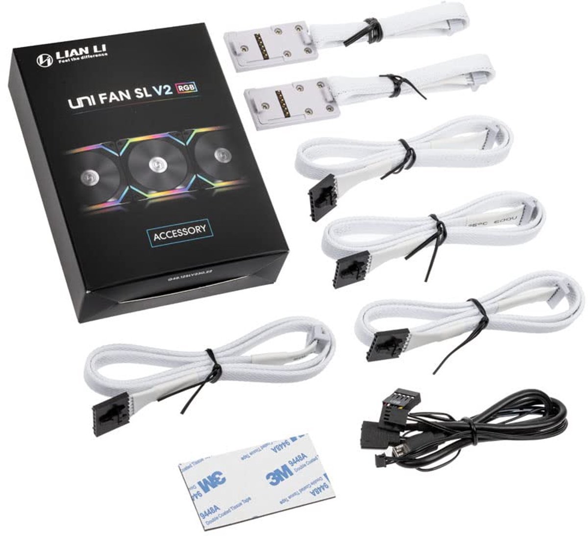 Lian Li Lian Li Uni Hub Slv2 L-Connect 3 White - Fan Controller Voor: Uni Fan Sl120-V2, Uni Fan Sl140-V2 - Zwart, Wit