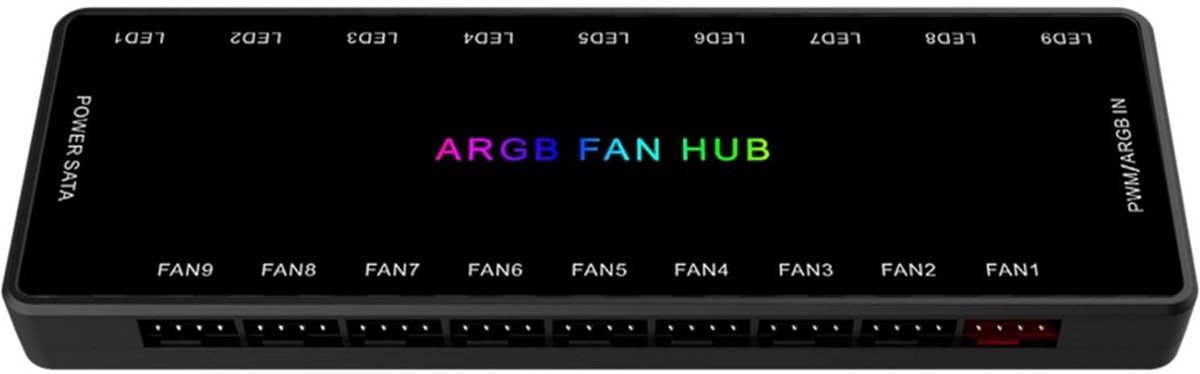 ARGB Argb Pwm Fan Hub 2-In-1 Met 18 Poorten Voor Cpu-Fans