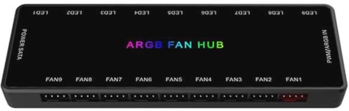 ARGB Argb Pwm Fan Hub 2-In-1 Met 18 Poorten Voor Cpu-Fans