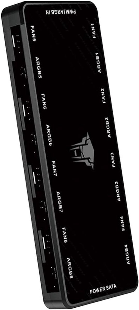 ARGB Argb Pwm Fan Hub Controller - Ondersteuning Voor 8 Fans Met 4-Pins En 3-Pins Argb