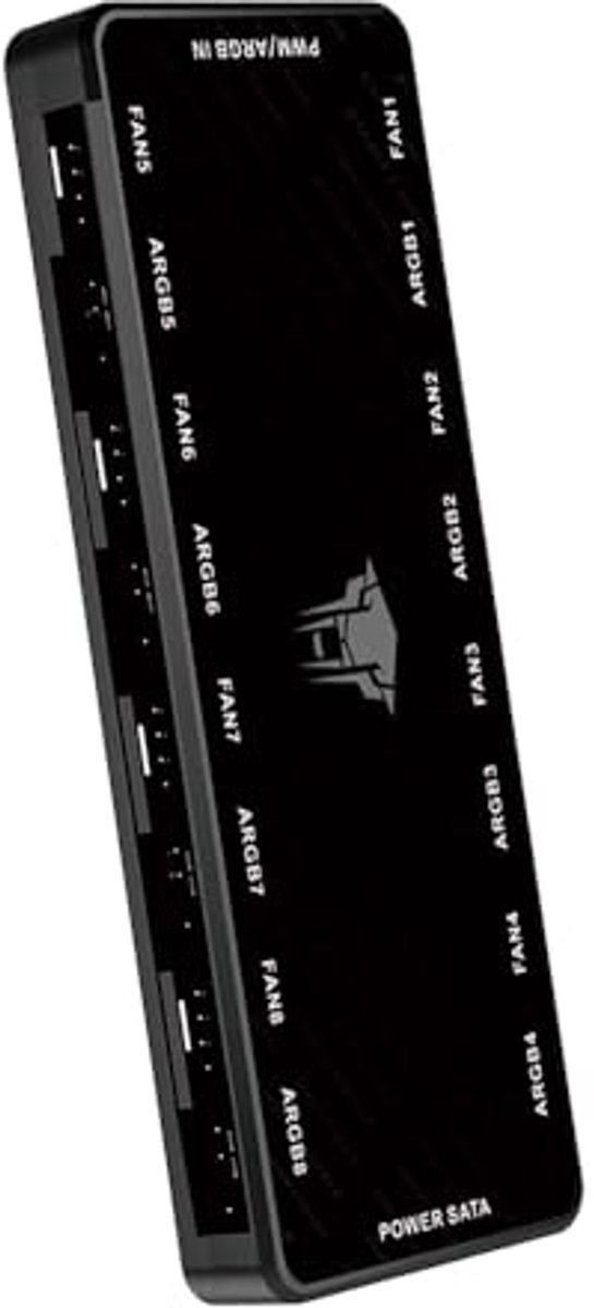 ARGB Argb Pwm Fan Hub Controller - Ondersteuning Voor 8 Fans Met 4-Pins En 3-Pins Argb