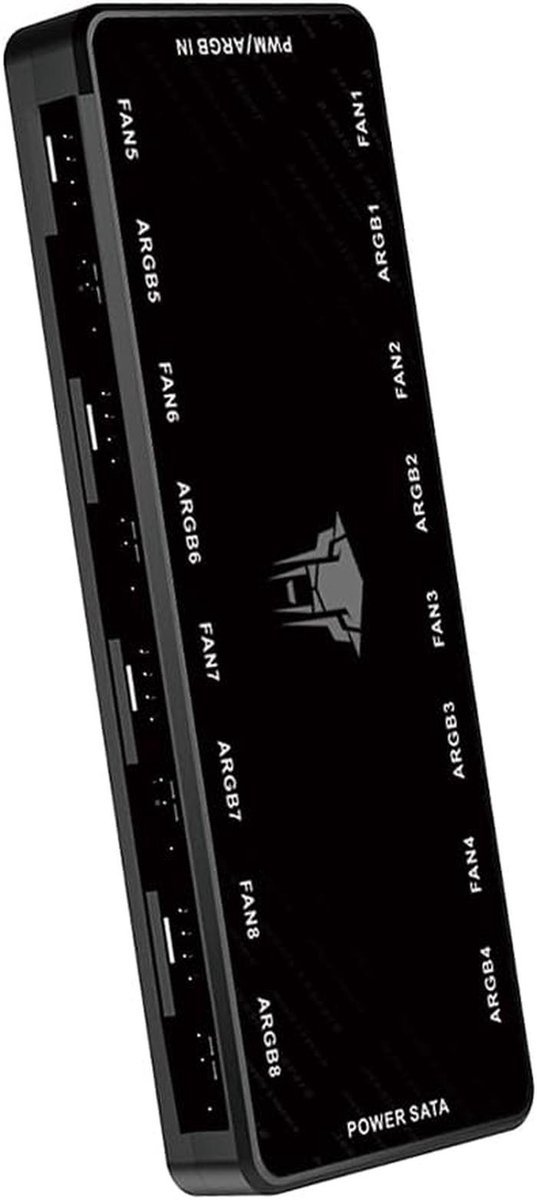 ARGB Argb Pwm Fan Hub Controller - Ondersteuning Voor 8 Fans Met 4-Pins En 3-Pins Argb