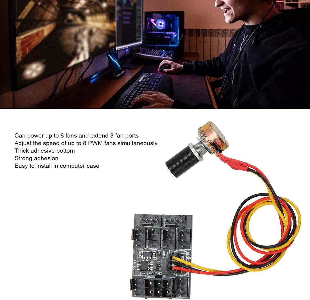 Fan Hub - 8 Poorten / 17A - afbeelding 2