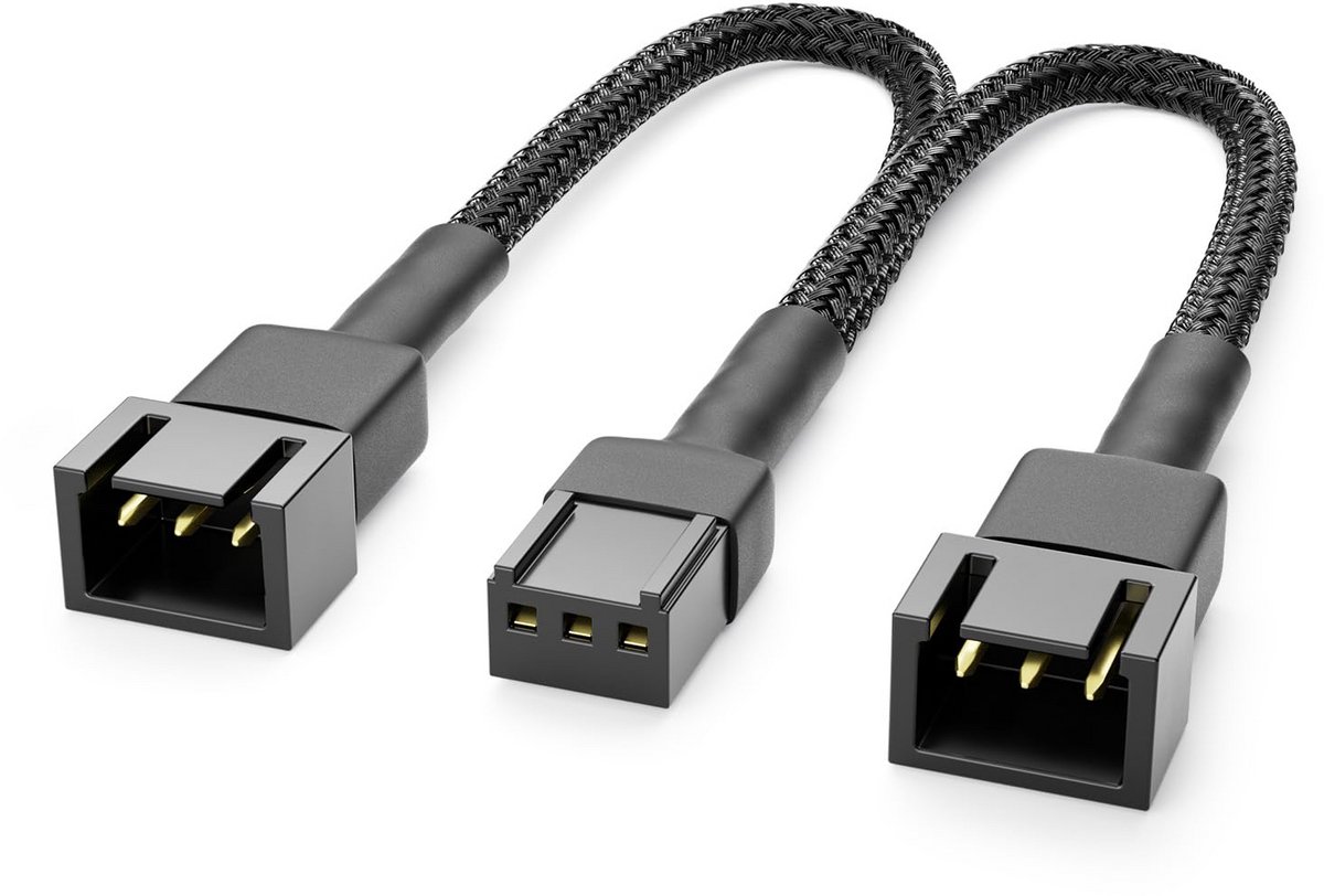 Pwm Fan Y-Kabel En Uitbreidingskabel Set - 15Cm + 30Cm - Fan Controller En ventilator controller - afbeelding 3