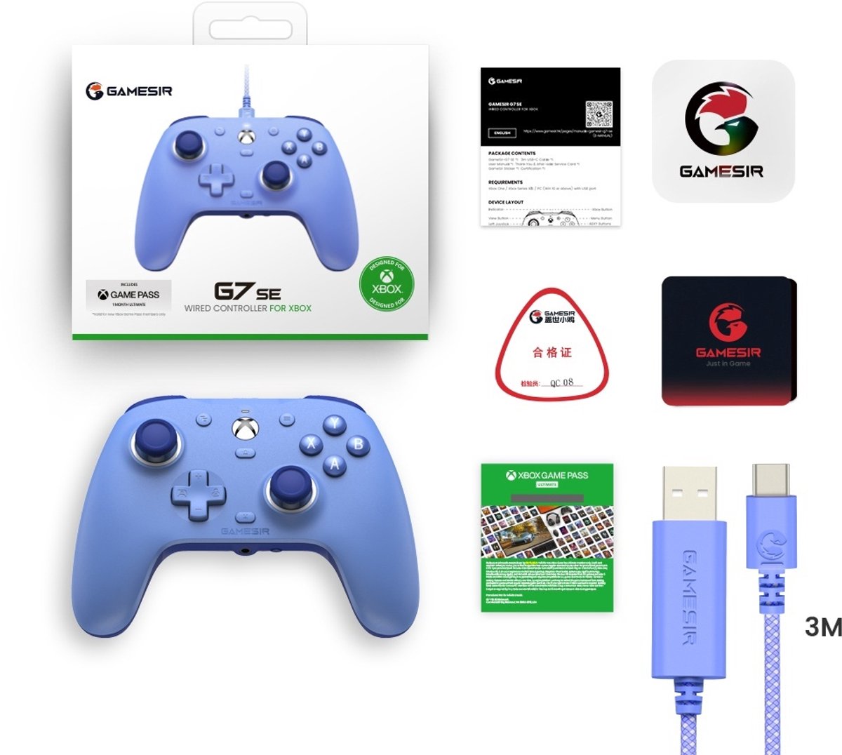 Gamesir g7 se bedrade controller hall 9553624 7 orig - Gamesir G7 Se Controller (blauw)