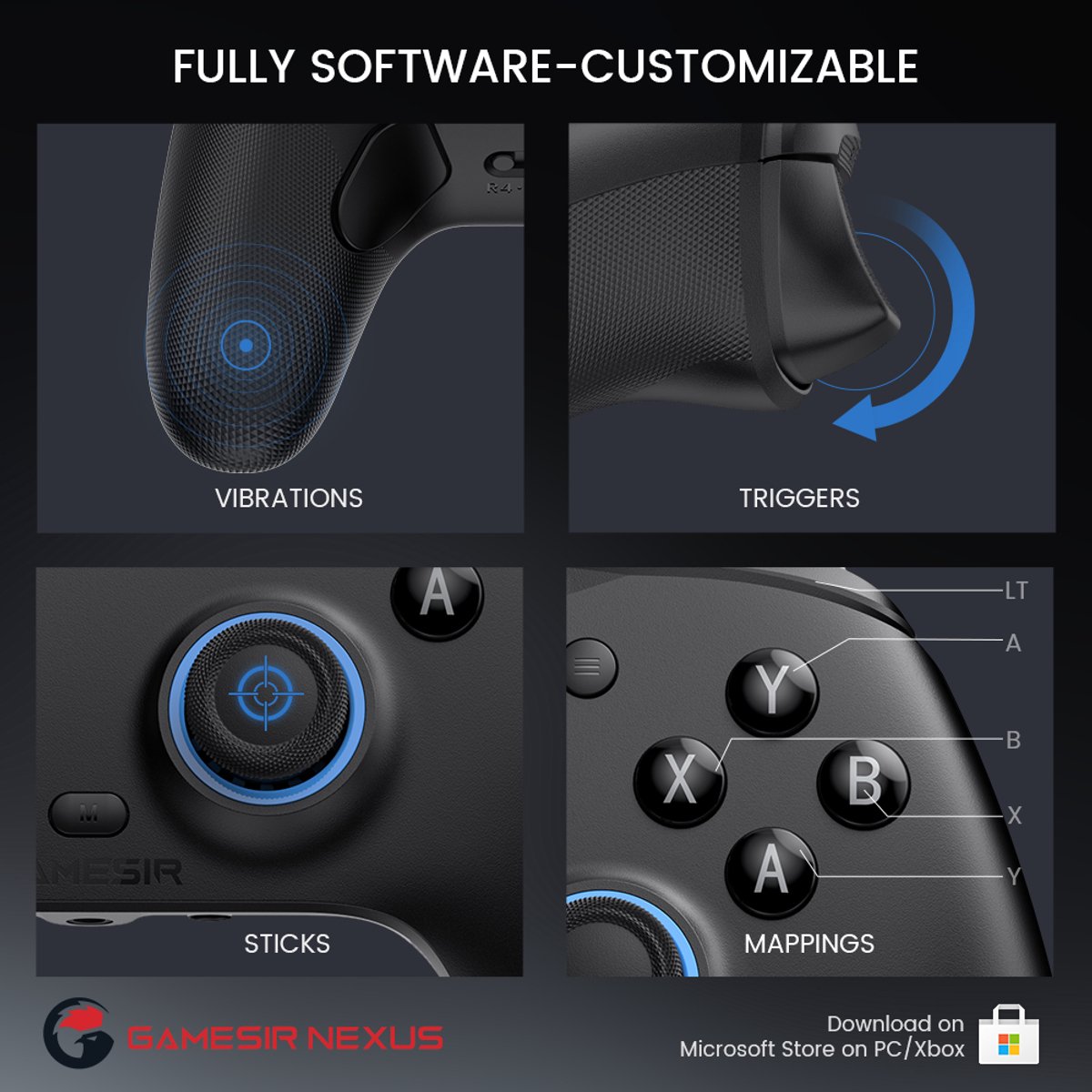Gamesir g7 se bedrade controller hall 9553638 8 orig - GameSir G7 Se Controller (zwart)