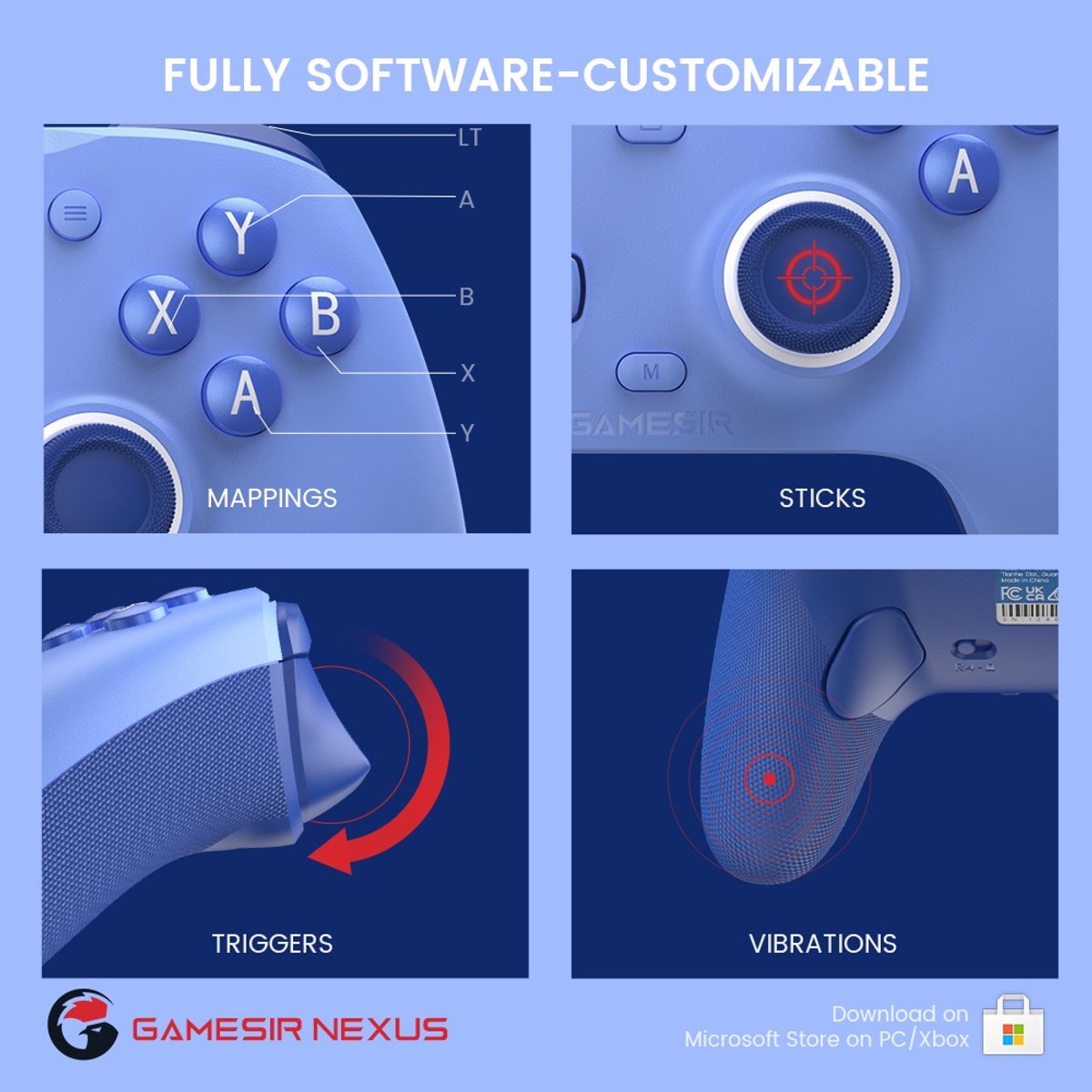 Gamesir g7 se bedrade controller hall 9553977 3 orig - Gamesir G7 Se Controller (paars)