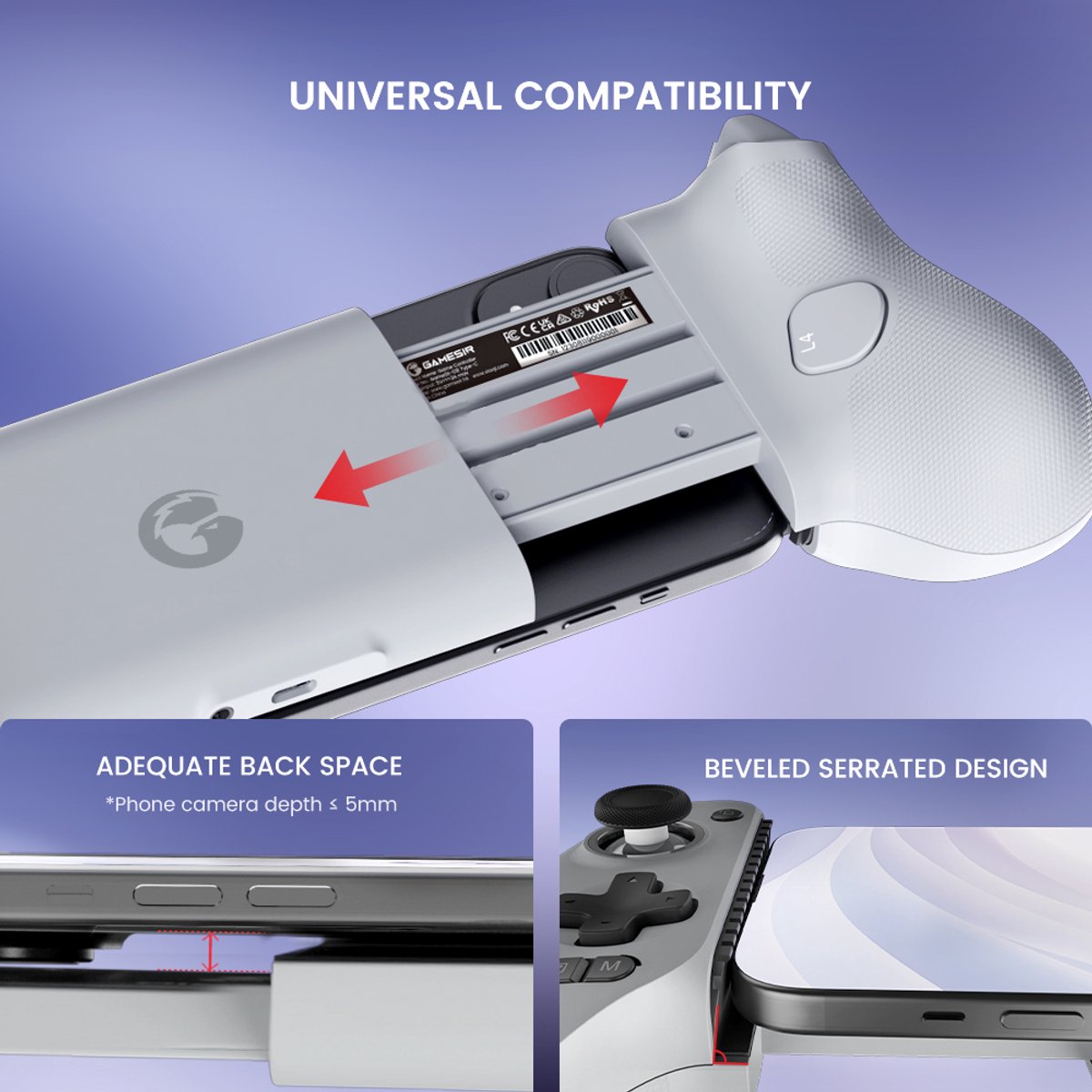 Gamesir g8 galileo bedrade telefoon co 9553864 9 orig - GameSir G8 Galileo Mobiele controller (grijs)
