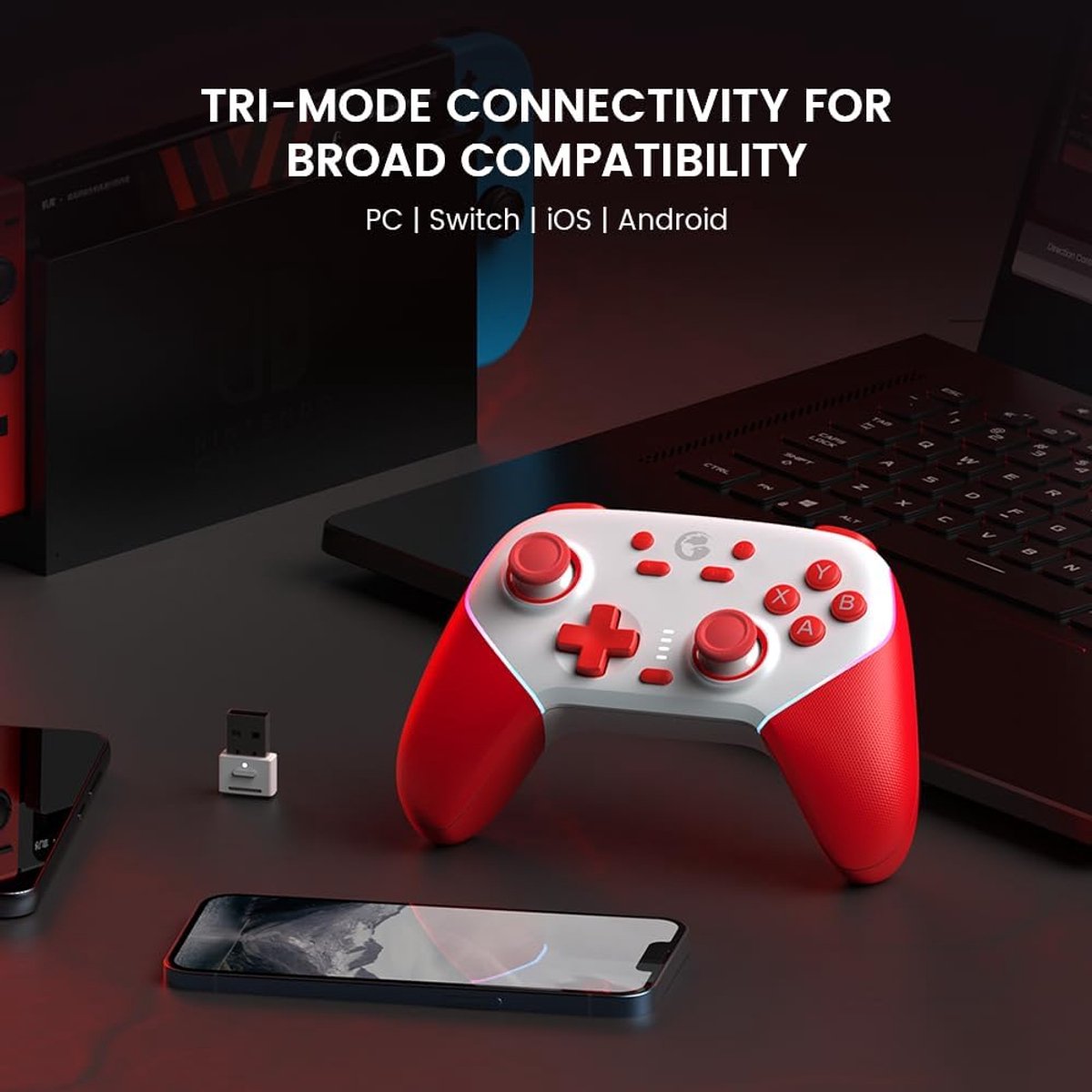 Gamesir super nova draadloze controlle 9553920 2 orig - GameSir Super Nova Controller (rood)