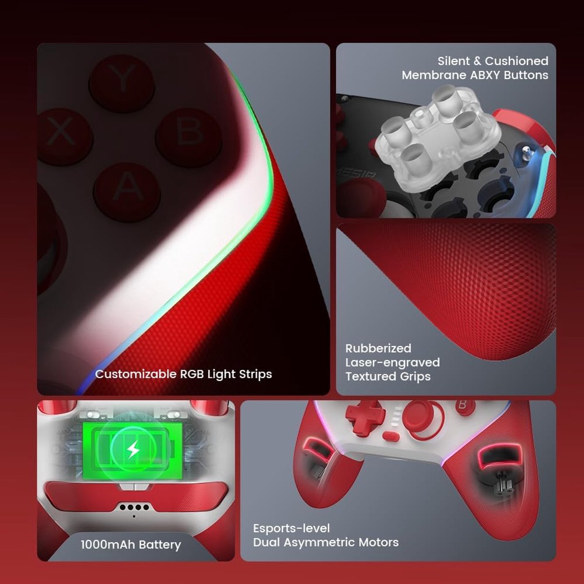 Gamesir super nova draadloze controlle 9553920 4 orig - GameSir Super Nova Controller (rood)