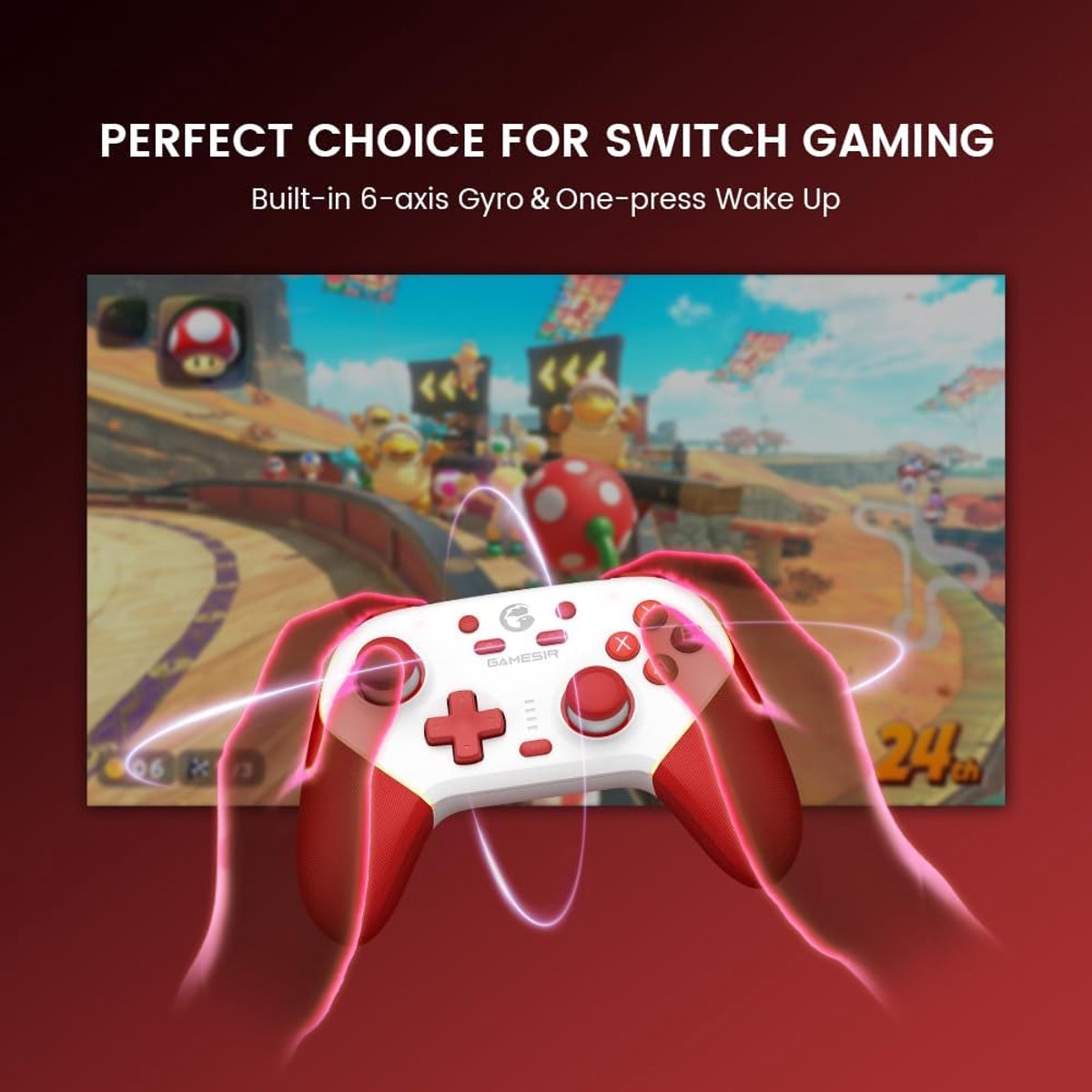 Gamesir super nova draadloze controlle 9553920 6 orig - GameSir Super Nova Controller (rood)
